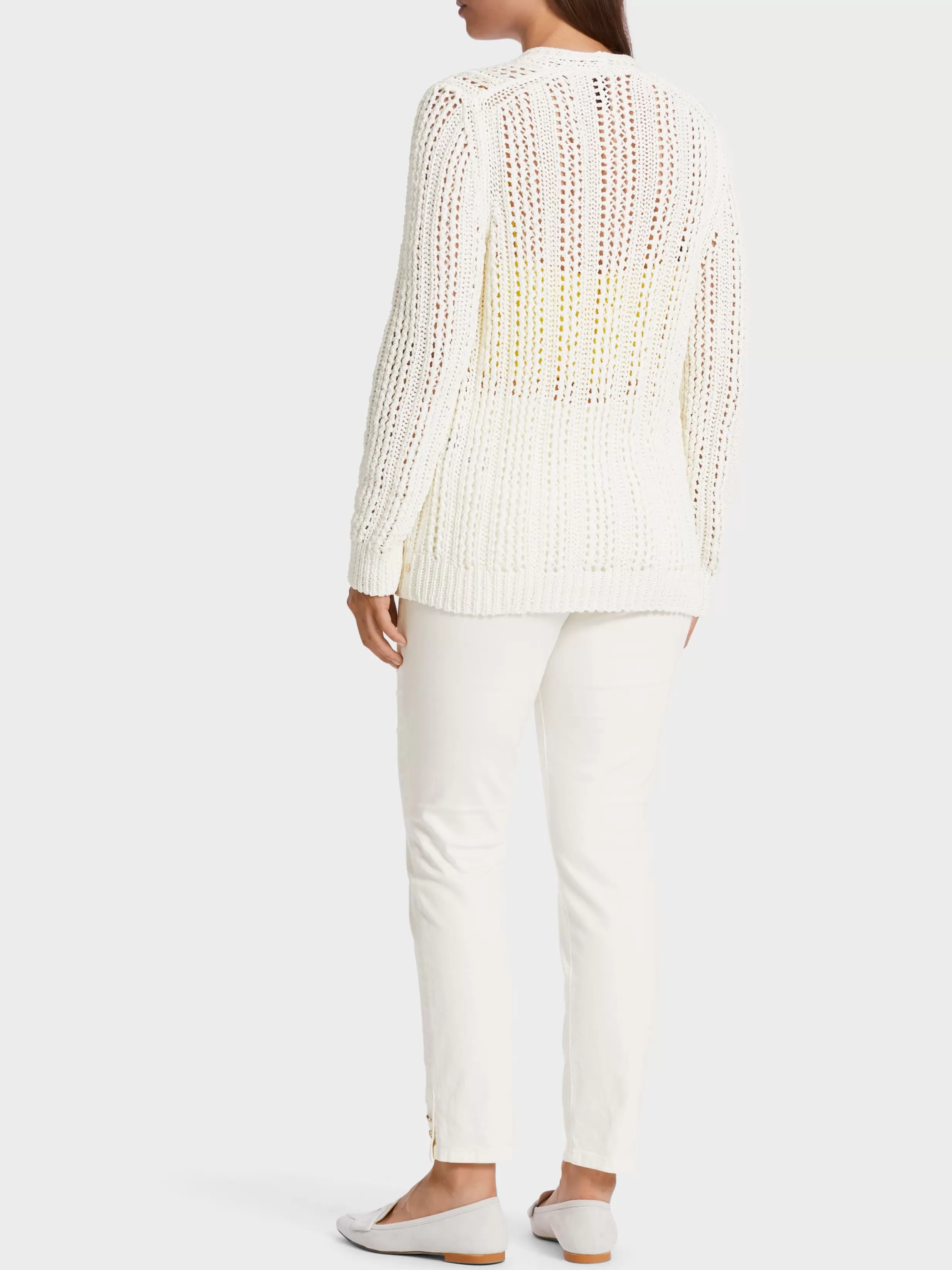 Clearance Marc Cain Lochmuster-Cardigan "Rethink Together" off-white